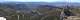  panorama sud depuis le plan des Vaches. l'île des Embiez au fond à gauche,  Gemenos au fond a droite. Les dents de Forcade à droite.
1200*304 pixels (57370 octets)(i809)