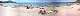 panorama de la plage des Lesques. Au fond à gauche la pointe Grenier a droite, le bec de l'Aigle.  (c) Christophe ANTOINE
1200*244 pixels (50057 octets)(i662)