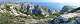  Panorama général Sud Est depuis le sommet de Marseilleveyre.  A droite au fond l'île Riou devant l'île Calsereigne. Plus à droite l'île de Jarre avec devant la tête de la Mounine.  (c) Christophe ANTOINE
900*271 pixels (49622 octets)(i729)